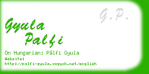 gyula palfi business card