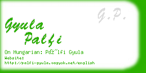 gyula palfi business card